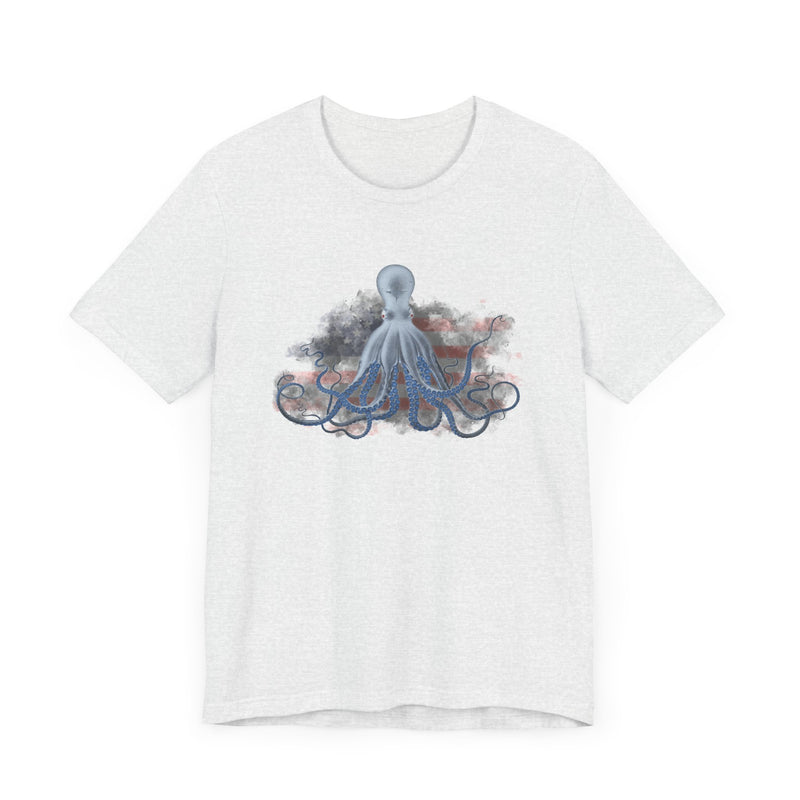 T-Shirt - Ice Octopus American Flag USA Patriotic Tee by Matt Culberson