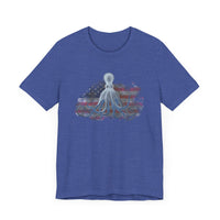 T-Shirt - Ice Octopus American Flag USA Patriotic Tee by Matt Culberson