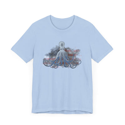 T-Shirt - Ice Octopus American Flag USA Patriotic Tee by Matt Culberson