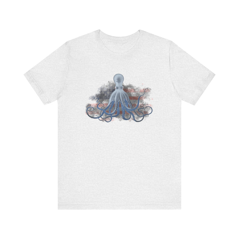 T-Shirt - Ice Octopus American Flag USA Patriotic Tee by Matt Culberson