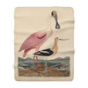 New Spoonbill Sherpa Fleece Blanket