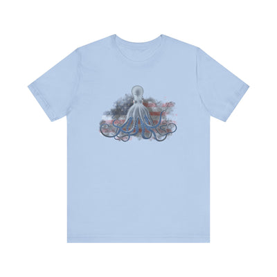 T-Shirt - Ice Octopus American Flag USA Patriotic Tee by Matt Culberson