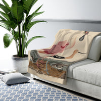 New Spoonbill Sherpa Fleece Blanket