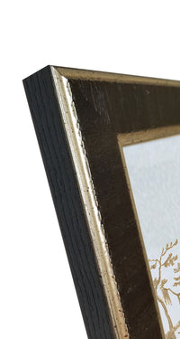 Audubon Louisiana Heron Italian Black Veneer With Champagne Edge