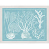 Blue Sealife in White Frame - Set of 4