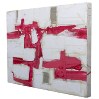 Original Abstract Pink and White Art by Scott Kerr