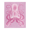 Pink Octopus Throw Blanket