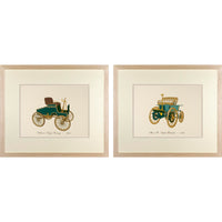 Vintage Car Prints, Framed - a Pair