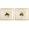 Vintage Car Prints, Framed - a Pair