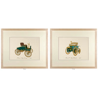 Vintage Car Prints, Framed - a Pair