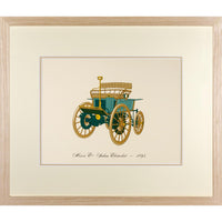 Vintage Car Prints, Framed - a Pair