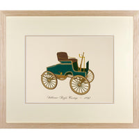 Vintage Car Prints, Framed - a Pair