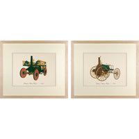 Vintage Framed Car Prints Set 01 - a Pair
