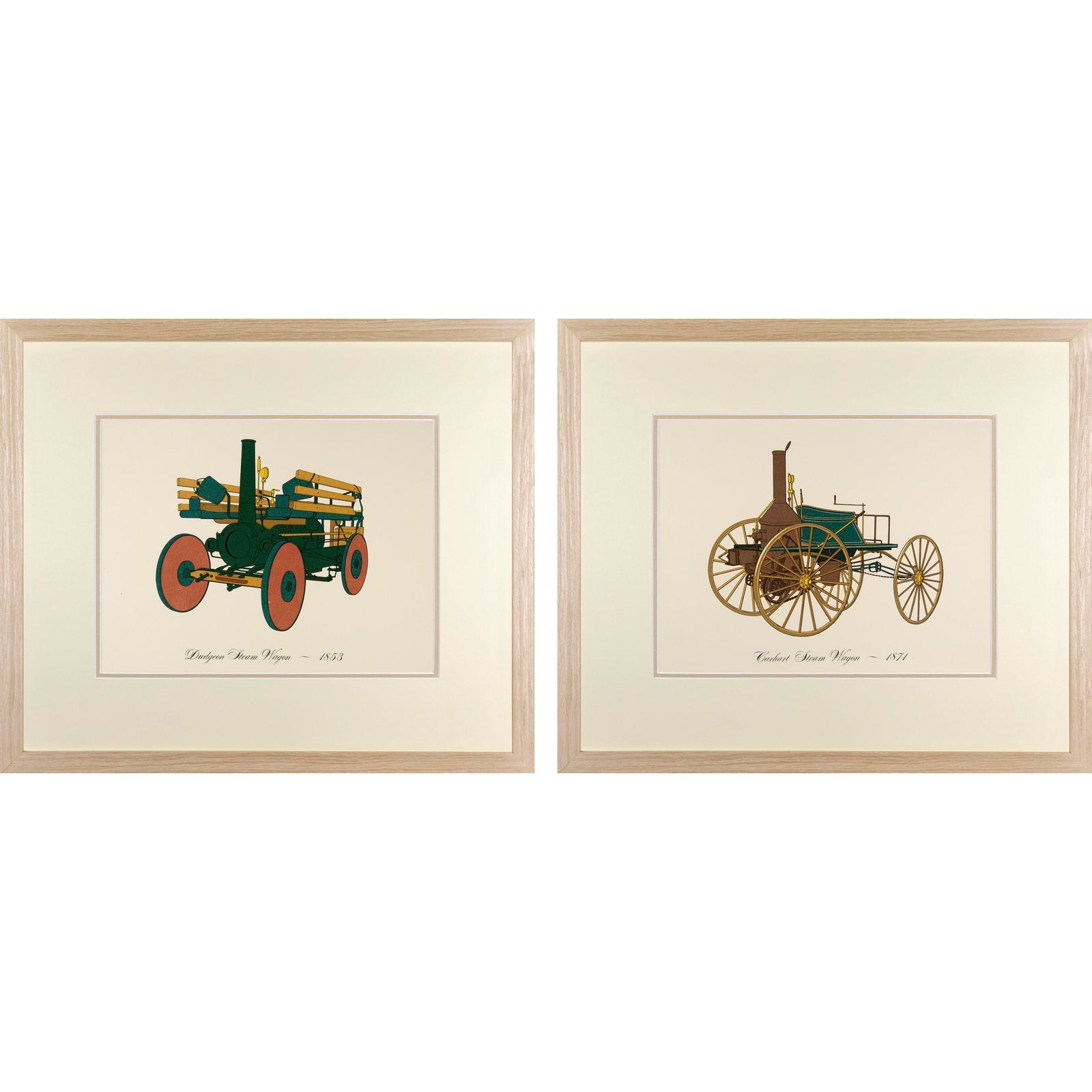 Vintage Framed Car Prints Set 01 - a Pair