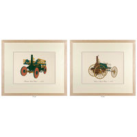 Vintage Framed Car Prints Set 01 - a Pair