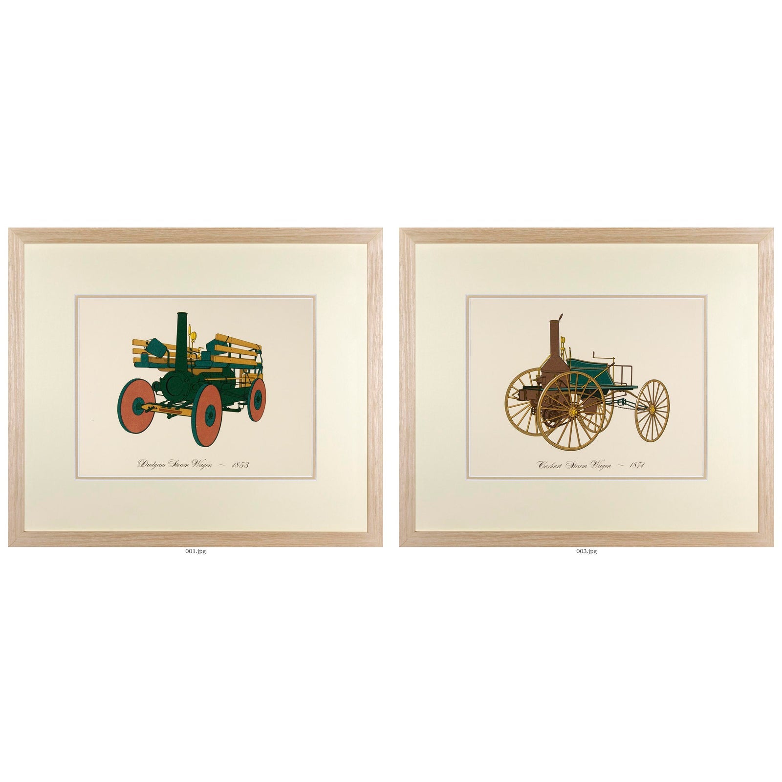 Vintage Framed Car Prints Set 01 - a Pair