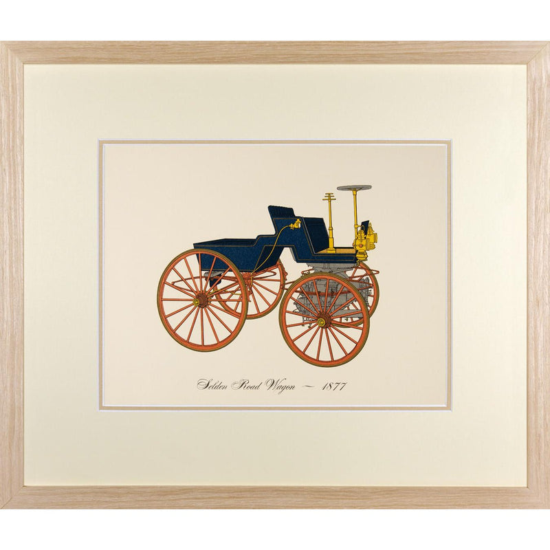 Vintage Framed Car Prints Set 02 - a Pair