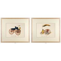 Vintage Framed Car Prints Set 02 - a Pair