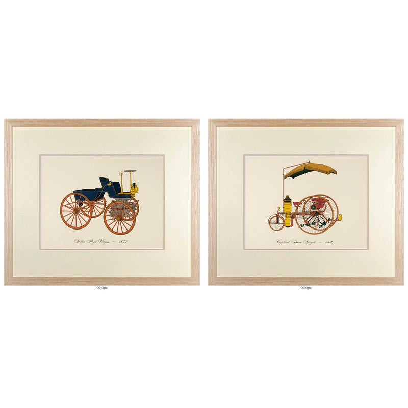 Vintage Framed Car Prints Set 02 - a Pair