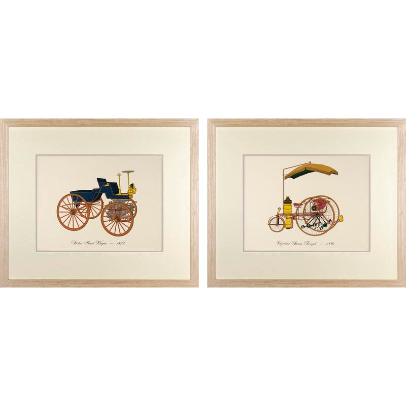 Vintage Framed Car Prints Set 02 - a Pair