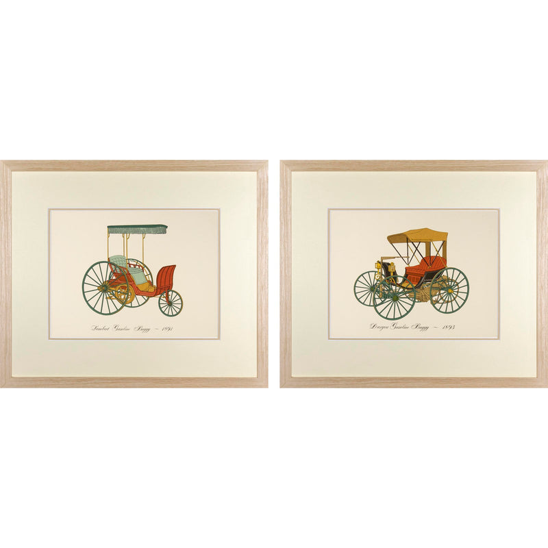 Vintage Framed Car Prints Set 04 - a Pair