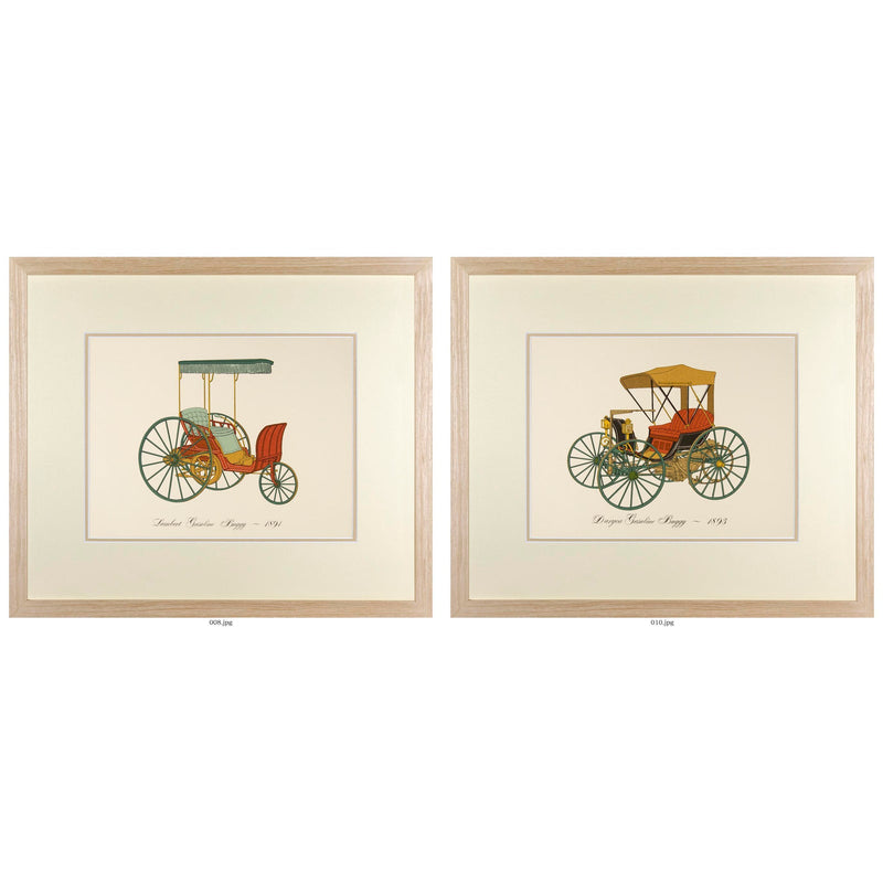 Vintage Framed Car Prints Set 04 - a Pair