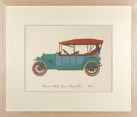 Vintage Framed Car Prints - Set of 12