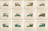 Vintage Framed Car Prints - Set of 12