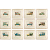 Vintage Framed Car Prints - Set of 12