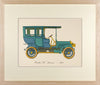 Vintage Framed Car Prints - Set of 12