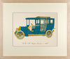 Vintage Framed Car Prints - Set of 12